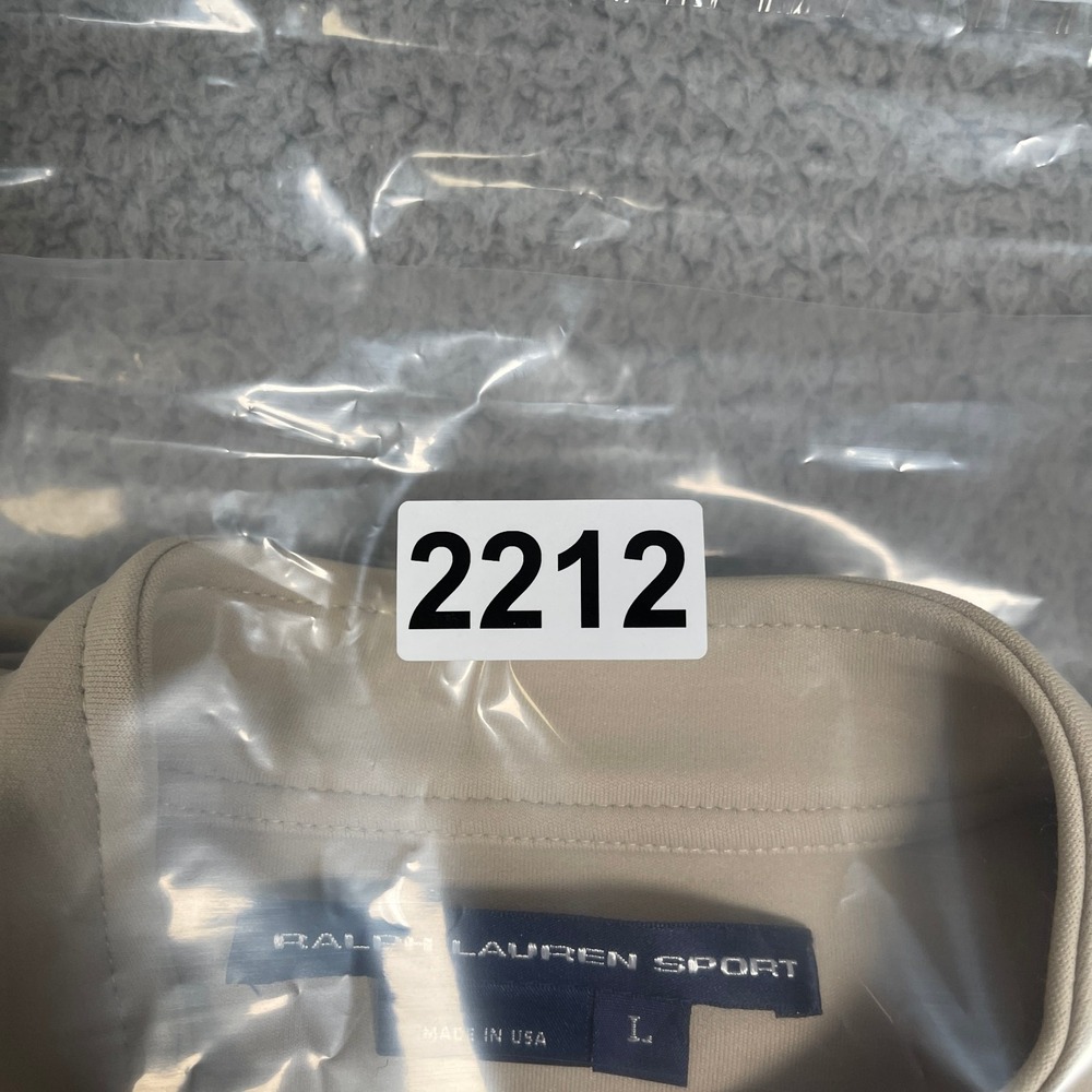 Vintage Polo Ralph Lauren Sport Jacket Womens L Beige Cropped Fit USA Made 90s - Picture 14 of 14